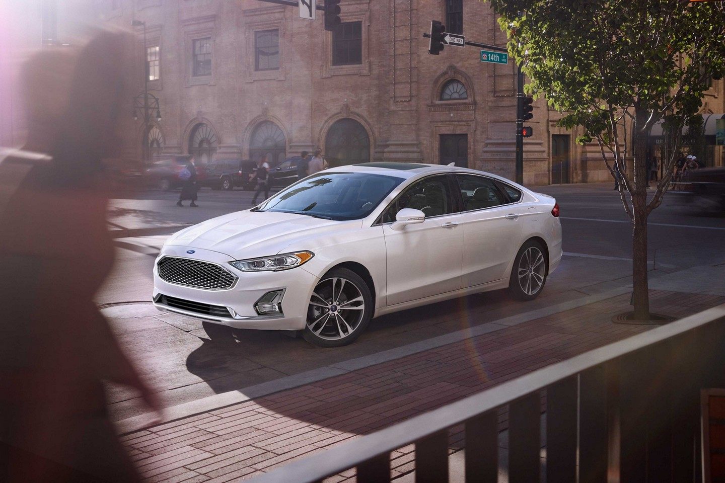 2019 Ford Fusion Front White Exterior